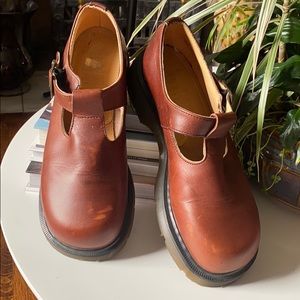 Dr. Marten Air Wear Brown Leather Mary Janes